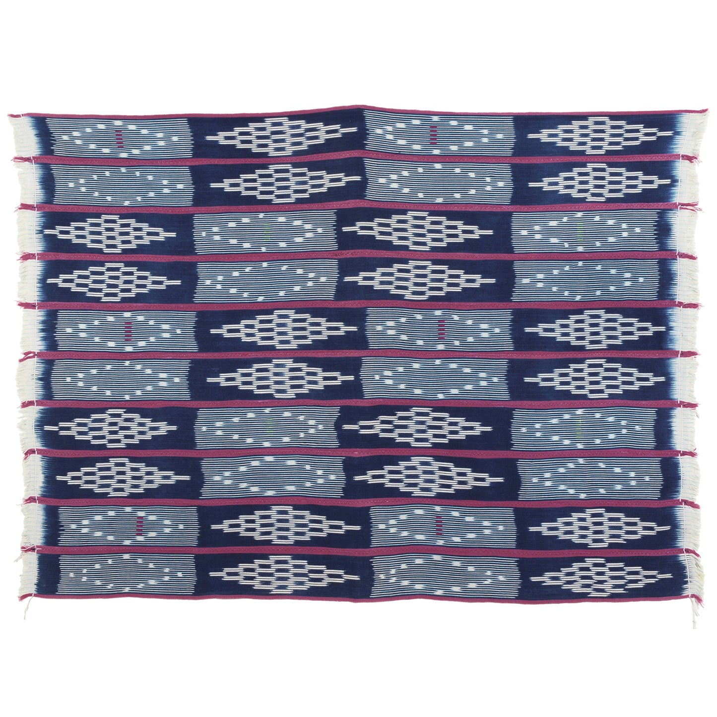 Vintage Handwoven Baule Cloth From Ivory Coast - Bondoukou'S Cultural Heirloom