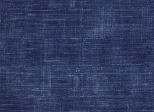 Authentic Vintage Handwoven Indigo Cloth From Burkina Faso Mossi Tribe Artistry - angled shot