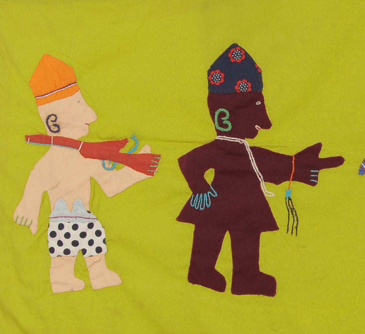 Traditional Ghanaian Asafo Flag - Authentic Symbol Of Fante African Heritage - close-up
