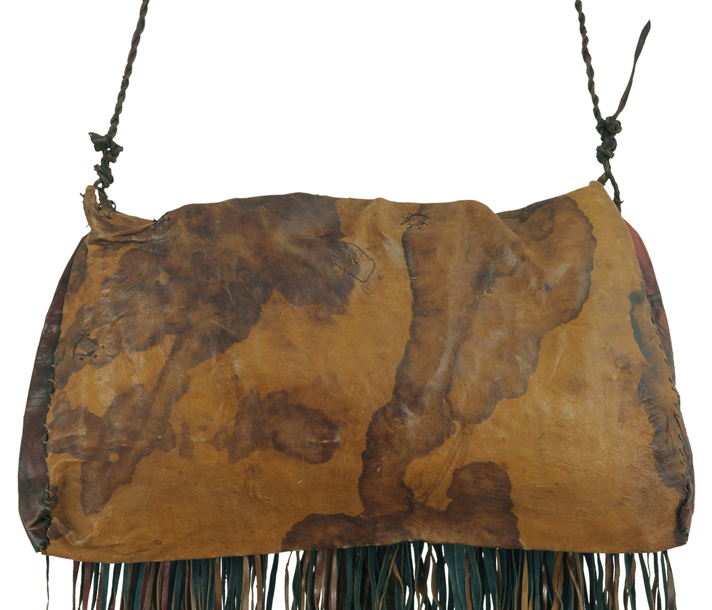 Vintage Tuareg Leather Bag – Sahara Nomad Ethnic Aged Leather Carryall