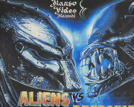 Authentic Hand-Painted "Aliens Vs Predator" Movie Poster From Ghana - alternate view
