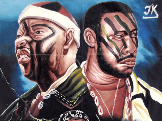 Hand-Painted Ashes 2 Movie Poster - Ghanaian Juju Art On Canvas - alternate view