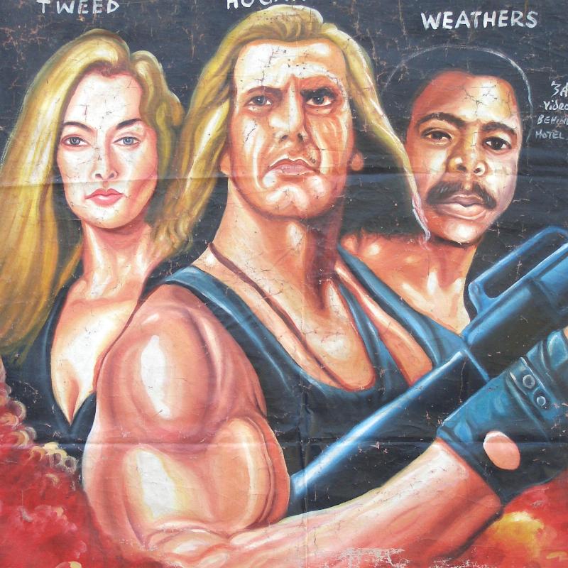 Assault On Devils Island Movie Poster - Hand Painted Ghana Art - alternate view