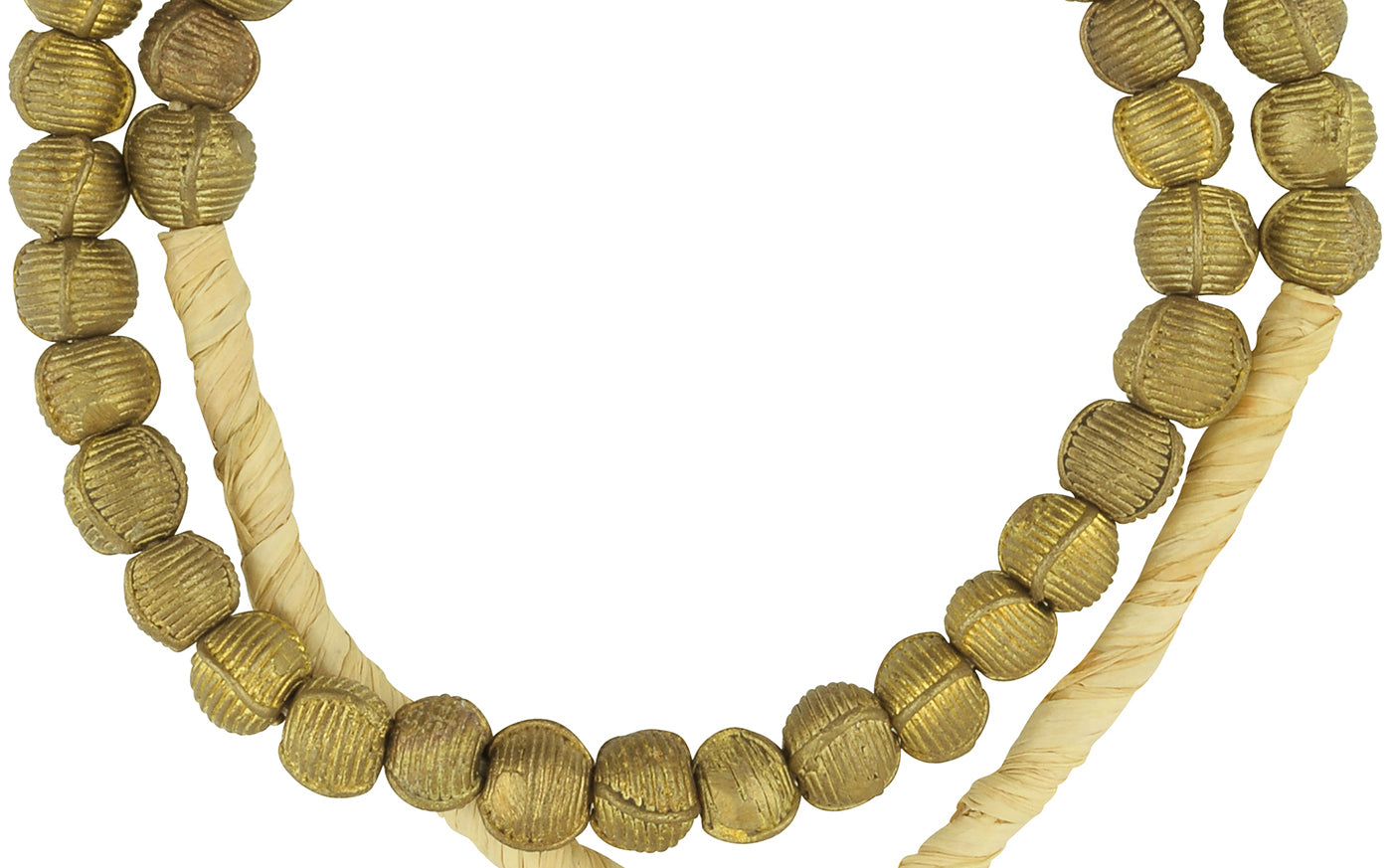 Exquisite Ashanti Brass Beads - Handmade Ghanaian Jewelry - close-up