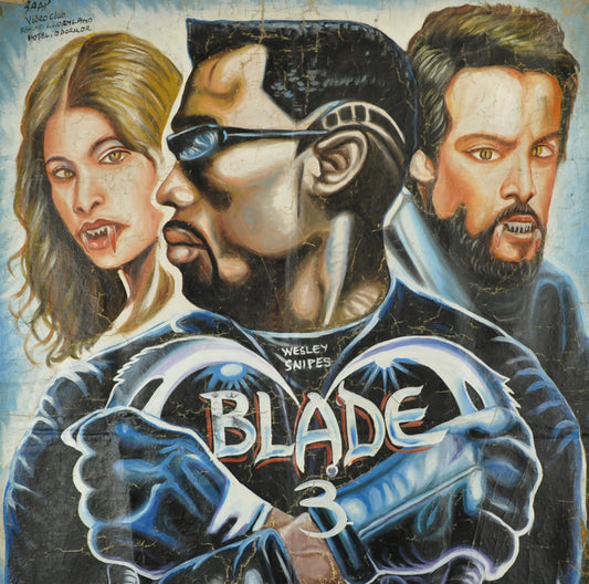 Authentic Blade 3 Movie Poster - Hand-Painted Ghana Art - alternate view