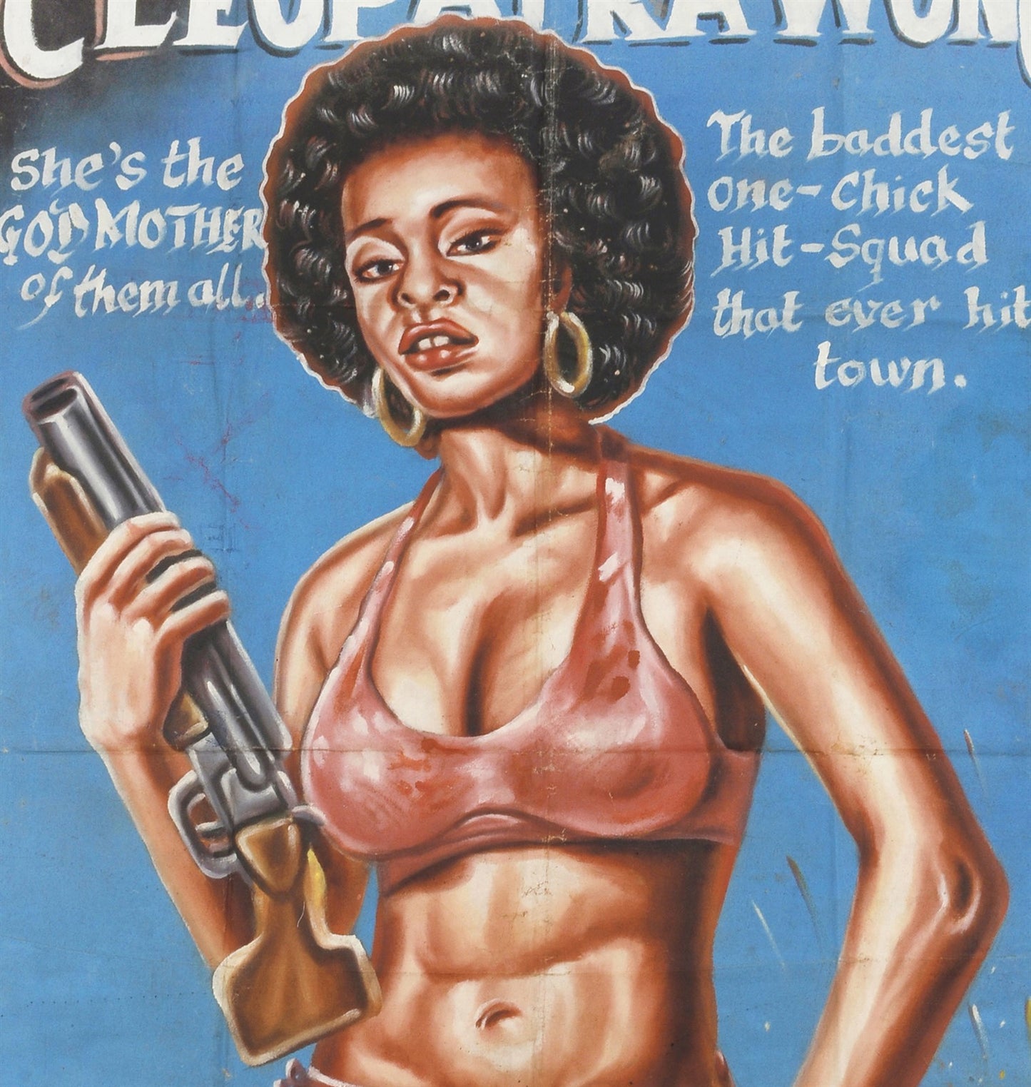 Cleopatra Wong Movie Poster - Hand-Painted Ghanaian Art - alternate view
