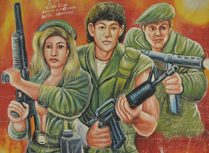 Hand-Painted Con Express Movie Poster - Unique Ghanaian Art - alternate view