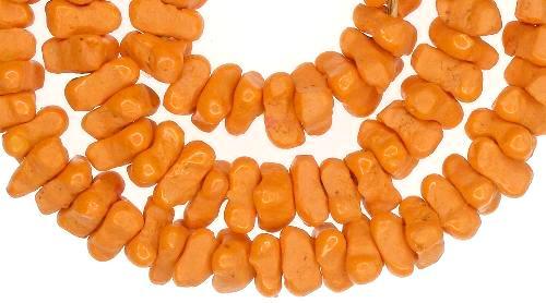 African Coral Imitation Krobo Glass Beads - Handmade Recycled Glass - alternate view