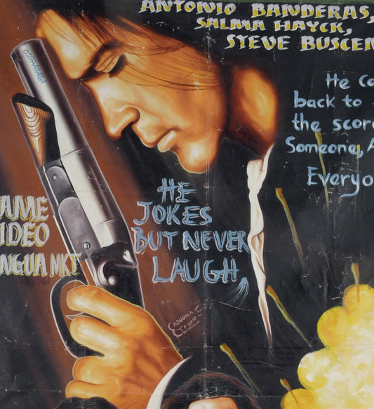 Authentic Desperado Movie Poster - Hand-Painted In Ghana - alternate view