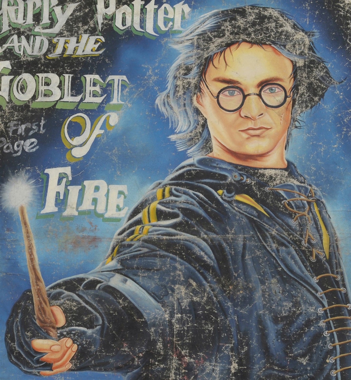 Harry Potter And The Goblet Of Fire - Hand-Painted Poster From Ghana - alternate view