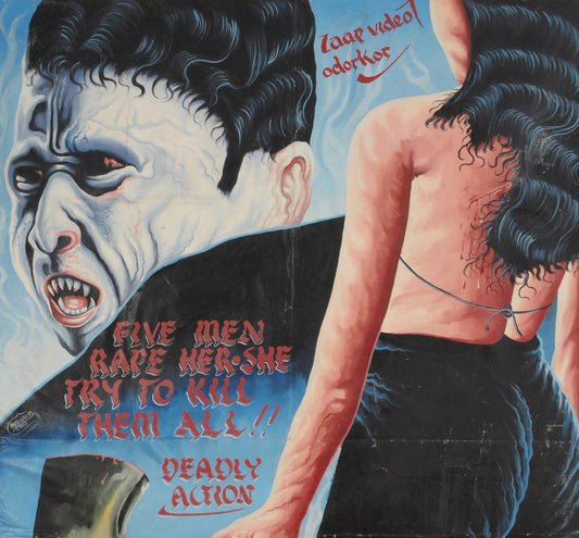 I Spit On Your Grave Movie Poster - Hand Painted In Ghana - alternate view