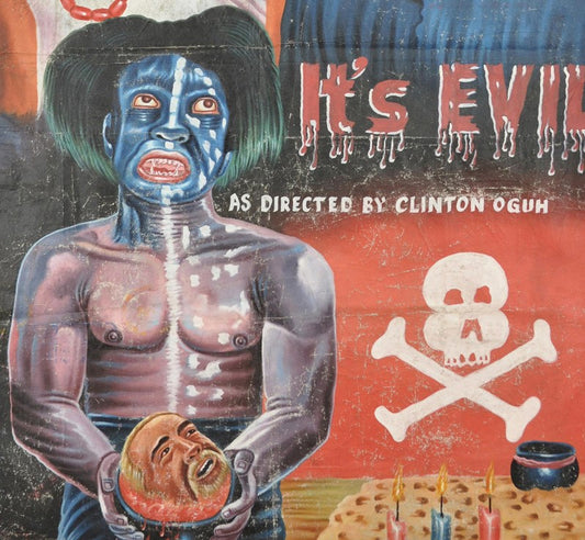 It'S Evil African Movie Poster - Hand Painted In Ghana - alternate view