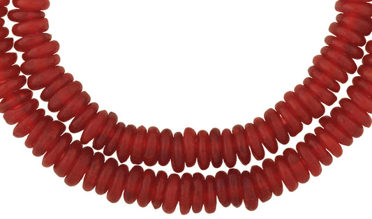 Authentic Ghana Krobo Recycled Glass Beads - Imitation Dutch Annular - alternate view