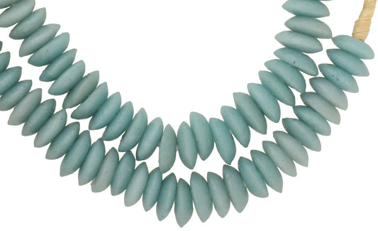 African Krobo Glass Beads - Venetian Disk-Inspired Recycled Trade Beads - alternate view