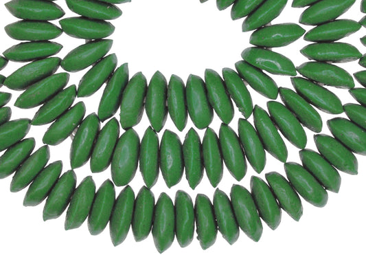 14Mm Powder Glass Beads - Krobo Ghana Trade Beads, 21” Strand - alternate view