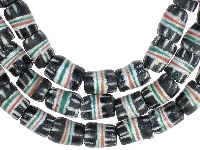 8Mm Powder Glass African Trade Beads - Recycled Krobo Strand - alternate view