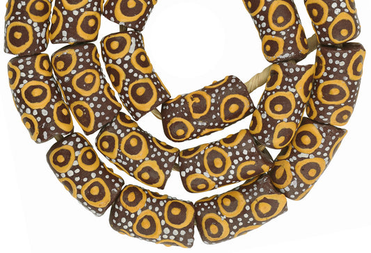 African Trade Beads: Fancy Powder Glass Beads From Ghana - alternate view