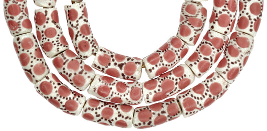 African Powder Glass Beads, 9Mm Krobo Trade Beads From Ghana - alternate view