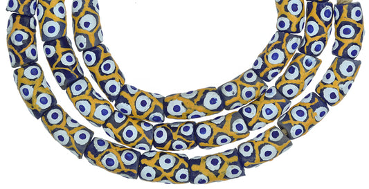 African Trade Beads - Fancy Krobo Powder Glass Eye Beads, 9Mm - alternate view