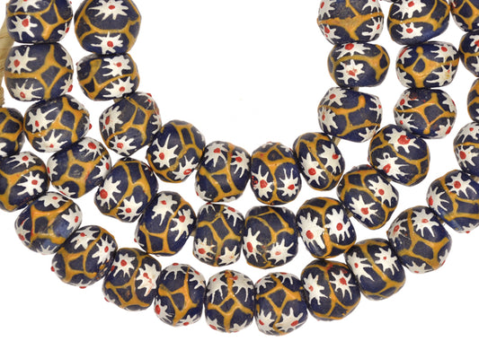 Fancy African Trade Beads - Recycled Glass Krobo Beads, 12Mm - alternate view