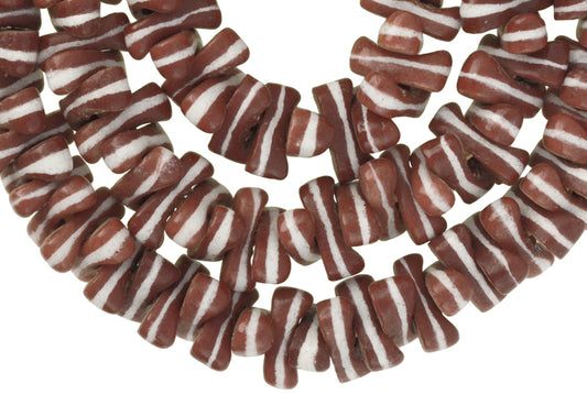 Recycled Powder Glass Spacer Beads - African Krobo Ghana Beads - alternate view