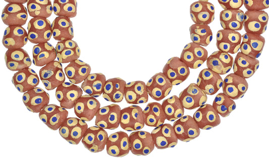 Authentic Krobo Glass Beads Imitating Venetian Eye Beads - 10-11Mm - alternate view