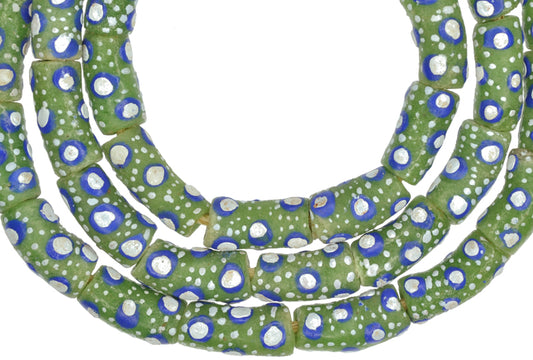 African Krobo Fancy Glass Beads - 8-10Mm, Handcrafted In Ghana - alternate view