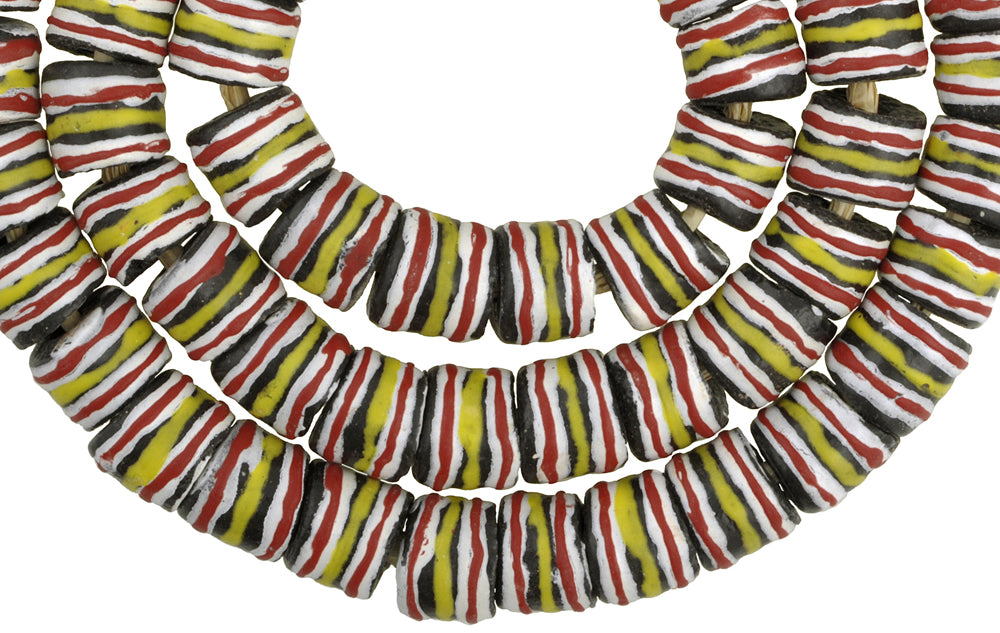 Authentic Fancy Krobo Powder Glass Beads, Ghana African Trade Beads - alternate view