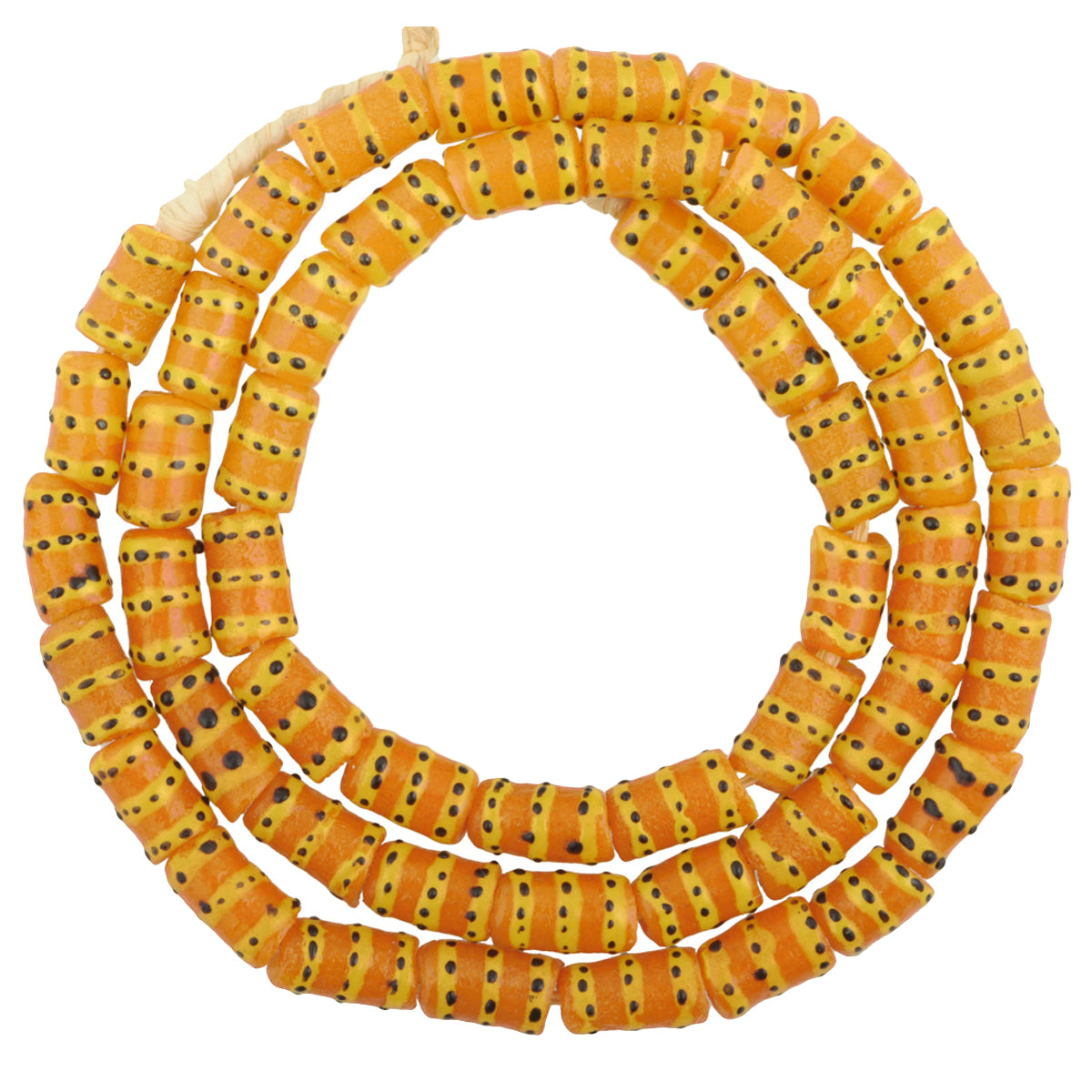 New African Fancy Krobo Glass Beads - 7Mm Recycled Trade Beads