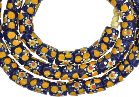 African Krobo Powder Glass Beads - Fancy Venetian Trade Bead Style - alternate view