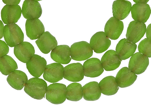 Translucent Krobo Powder Glass Beads - 9Mm African Trade Beads - alternate view