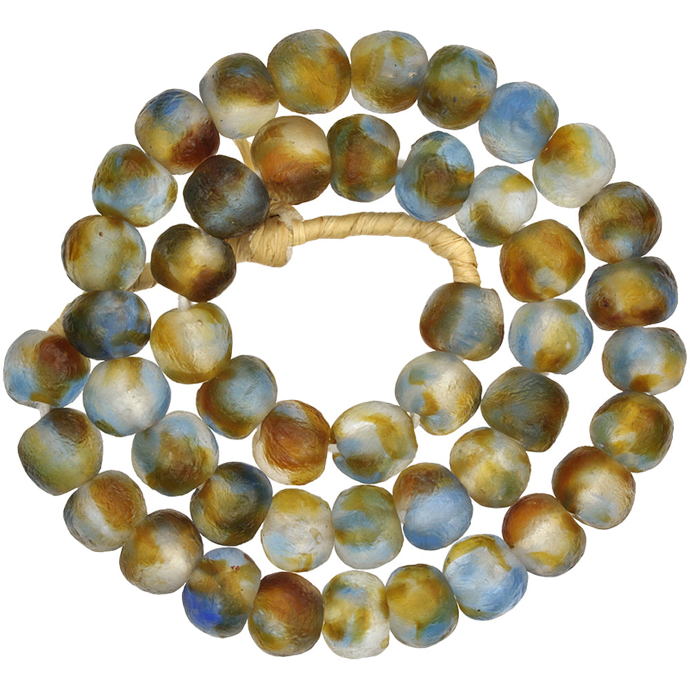 New Translucent Krobo Glass Beads - African Trade Beads 13Mm