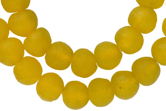 Large Translucent Krobo Glass Beads - African Trade Beads - alternate view