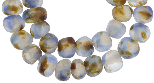 X-Large Multicolored Translucent Krobo Glass Trade Beads - alternate view