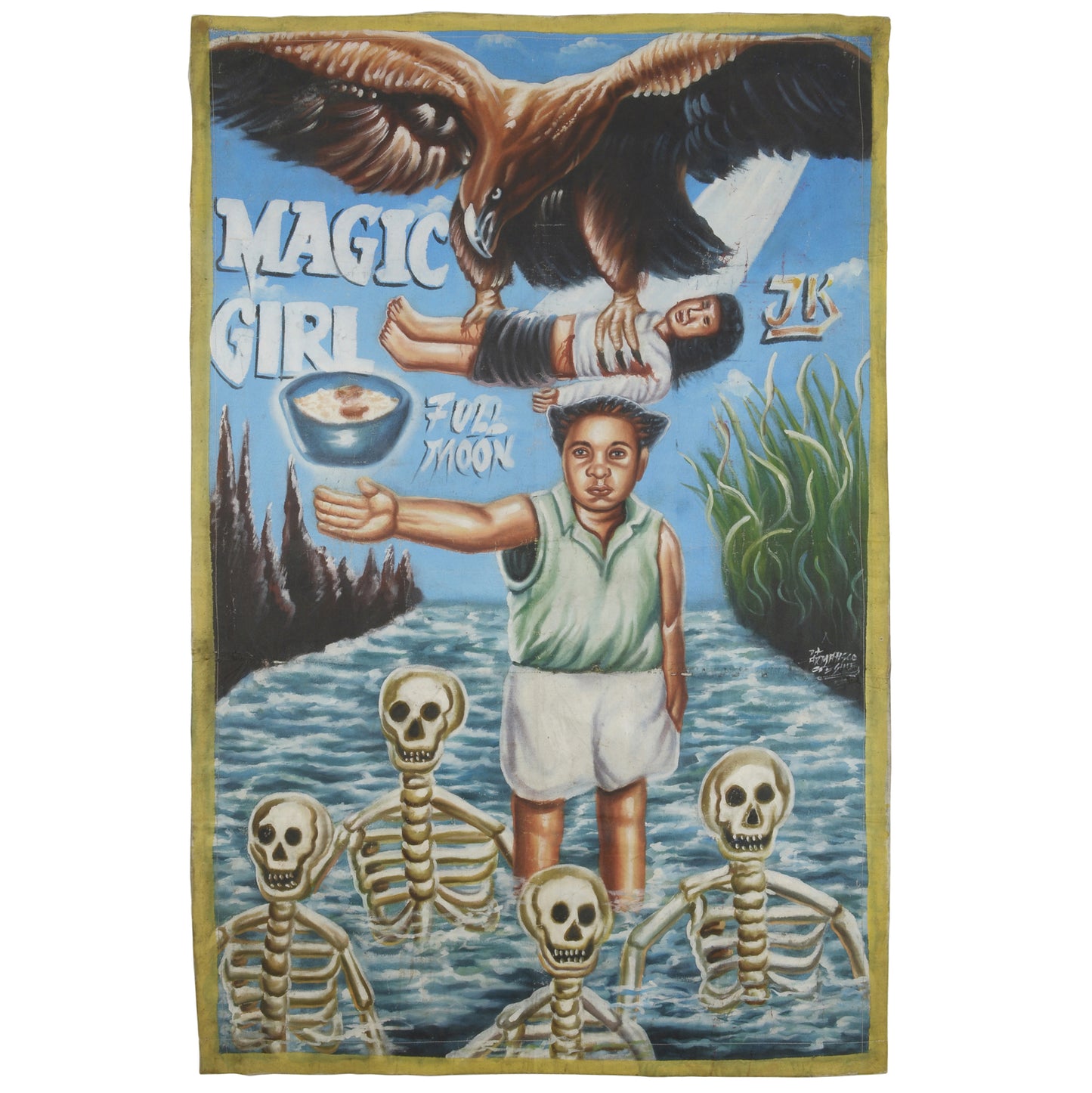 Magic Girl Movie Poster | Ghanaian Hand-Painted African Art