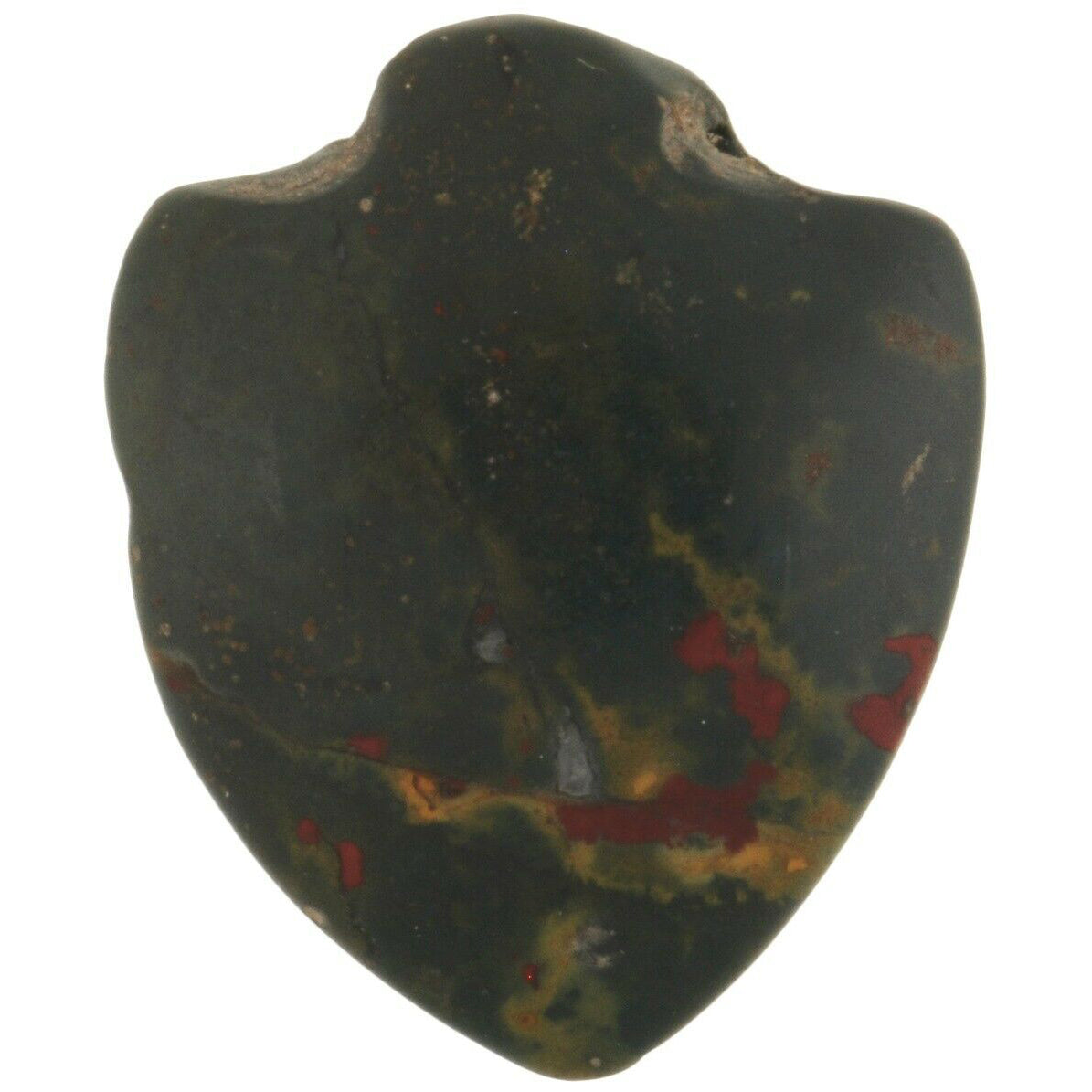 Trade africain antique verte agate pierre de perle pendentif cœur cambay indien vieux