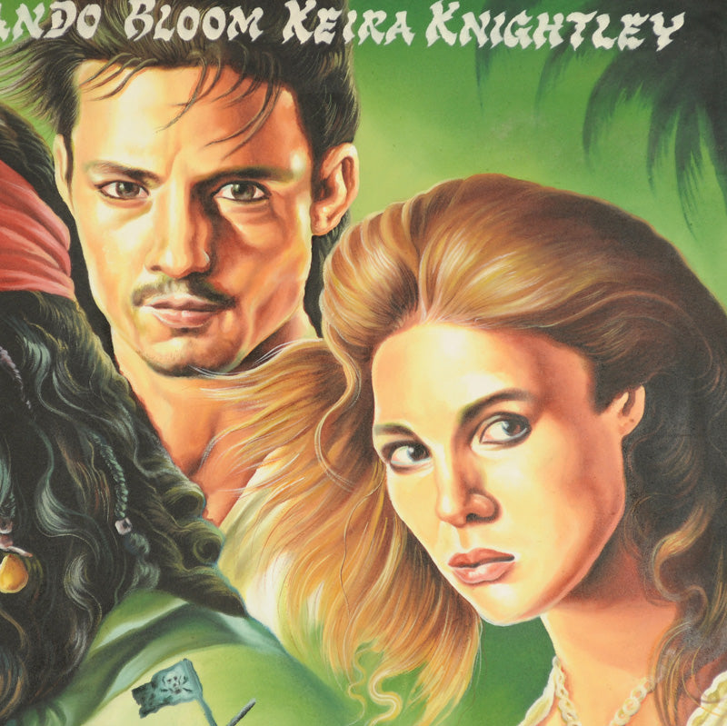 Pirates Caribbean: Dead Man'S Chest - Ghana Hand-Painted Movie Poster - close-up