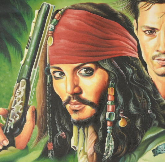 Pirates Caribbean: Dead Man'S Chest - Ghana Hand-Painted Movie Poster - alternate view