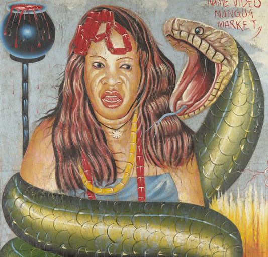 Python King Movie Poster - Hand Painted Ghanaian Art - alternate view