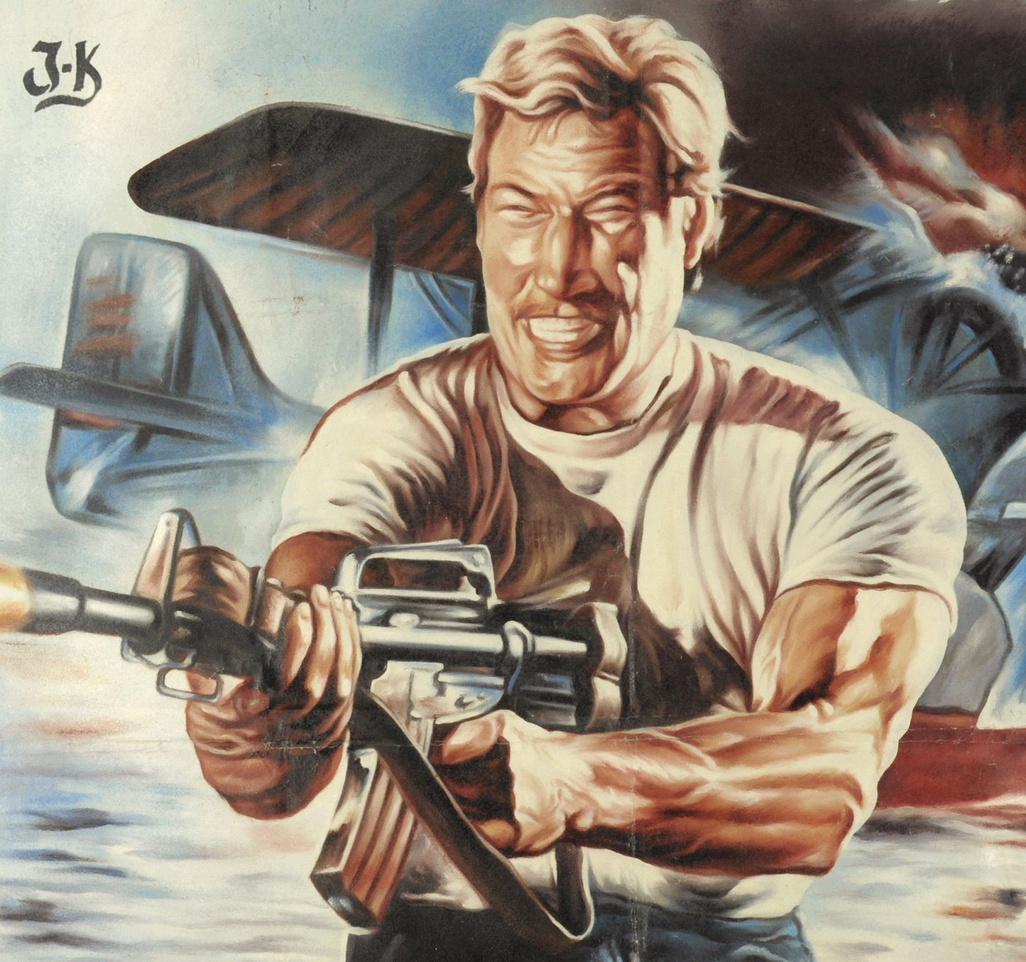 Rescue Team Movie Poster - Authentic Ghanaian Hand-Painted Art - alternate view