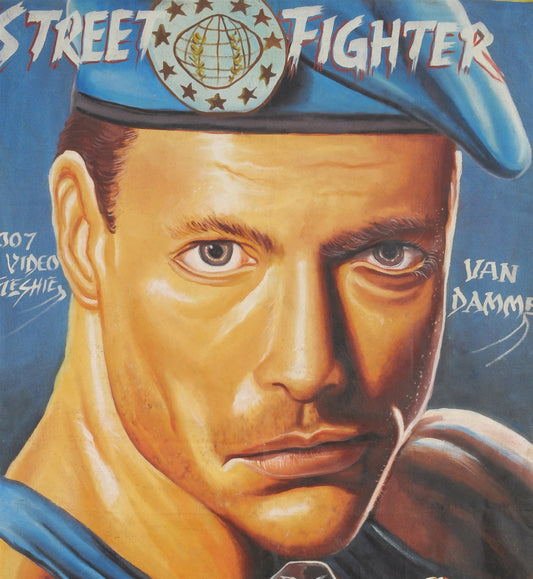 Street Fighter Movie Poster - Hand-Painted Art From Ghana - alternate view