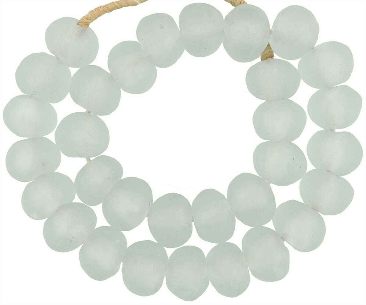 Perles en verre Krobo Transluctes