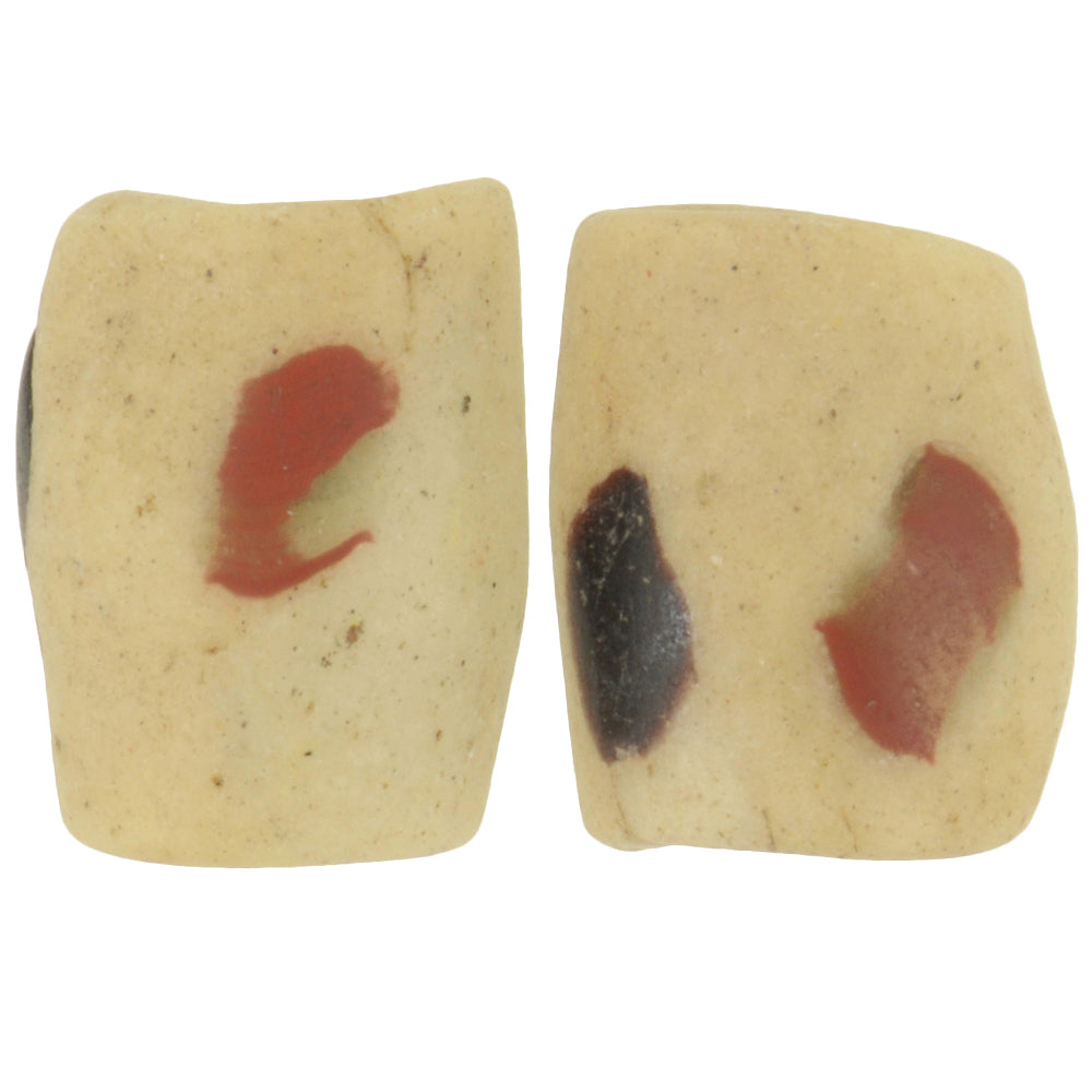 Old Authentic Akoso Powder Glass Beads – Venetian Heart & Trail Design