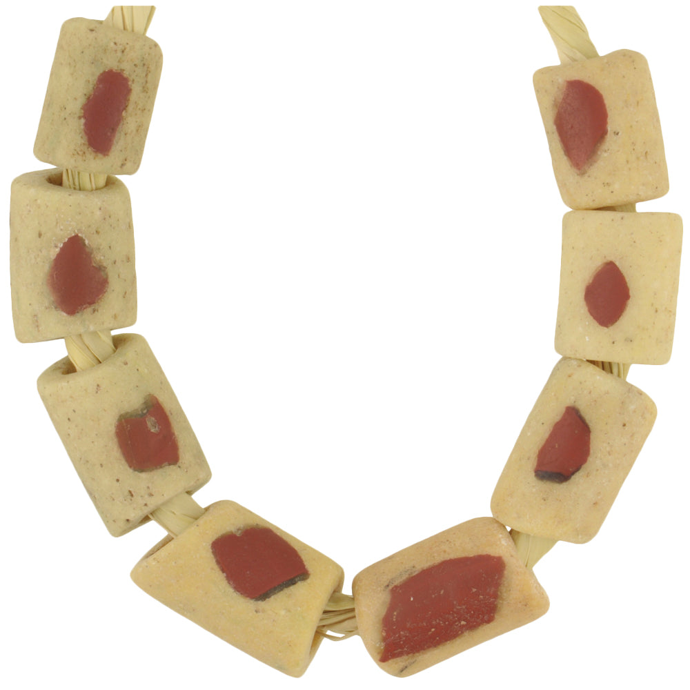 Authentic Old Akoso Powder Glass Beads – Venetian Green Heart