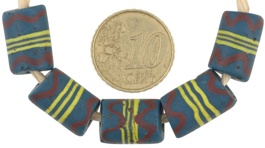 Rare Antique Venetian Banded Lampwork Glass Trade Beads - African Trade - alternate view