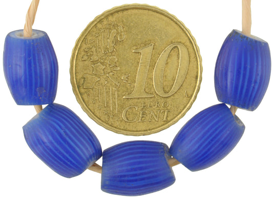 Antique Venetian 5-Layer Blue Chevron Beads - Floral / Onion Skin - alternate view