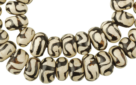 Large Batik African Bone Beads From Kenya | Tribalgh - alternate view