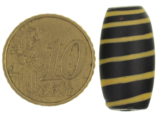 Beautiful Antique Bumble Bee Venetian Wound Glass African Trade Bead - alternate view