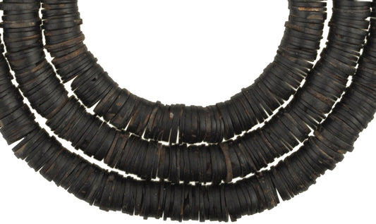 Old Coconut Shell Heishi Beads - 9-10Mm African Trade Strand - alternate view