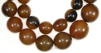 Large African Cow Horn Beads - Handmade In Ghana 22-35Mm - alternate view